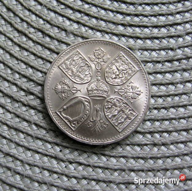 Wielka Brytani 5 Szylingów 1953r Koronacja Kalisz