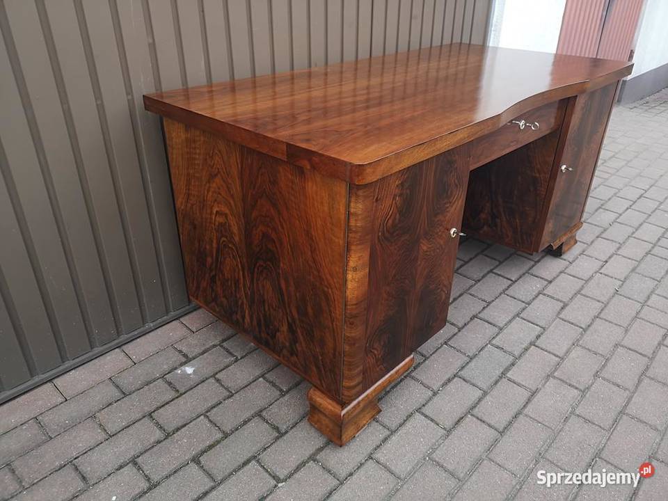 Biurko ARTDECO Orzech Zgrabne Stare Antyk Swarzędz