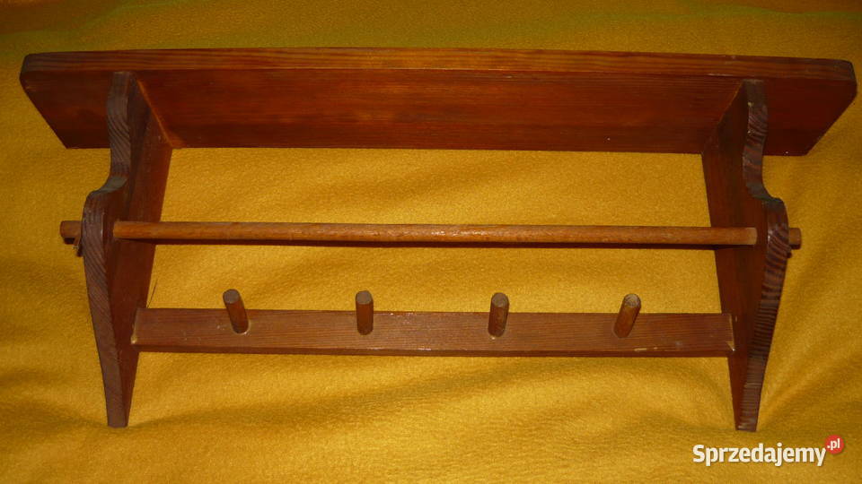 Wieszak drewniany naścienny kuchenny do podlaskie Sokółka