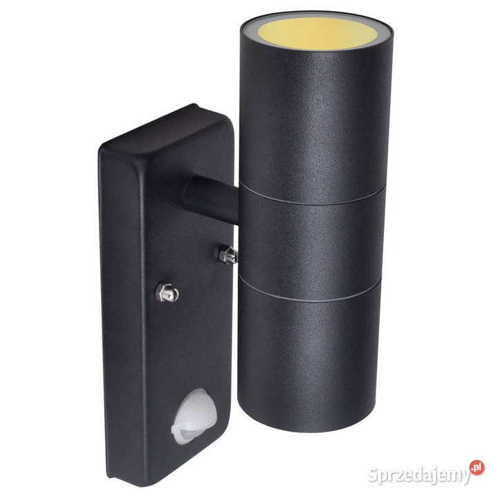 Cylindryczna lampa ścienna LED z sensorem stal Warszawa sprzedam