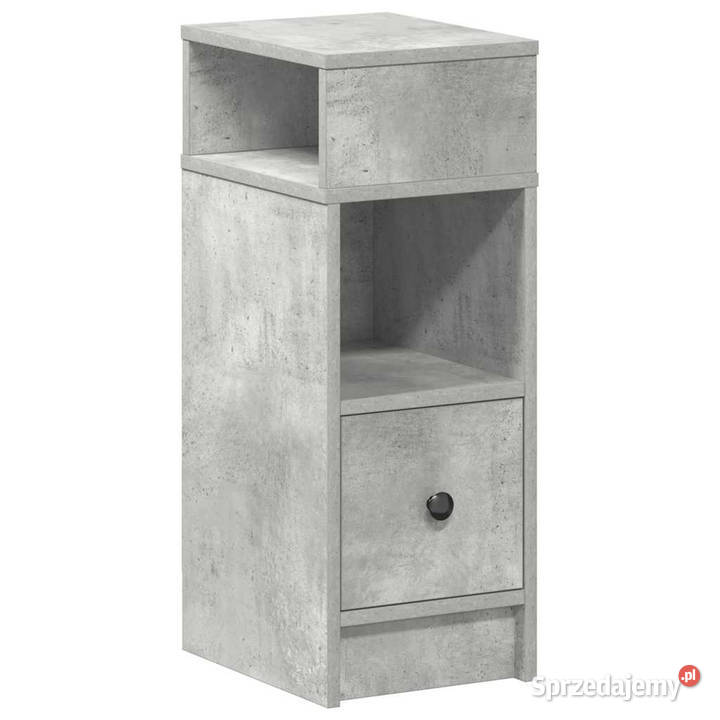 Szafka nocna z szufladą szarość betonu 25x31x66 Nocne