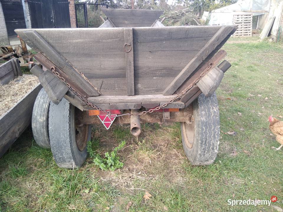 Wóz stalowy mocne deski Przyczepy rolnicze Dziuchów sprzedam