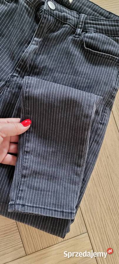 Spodnie rurki dżinsowe jeansowe prazki tally Siedlce