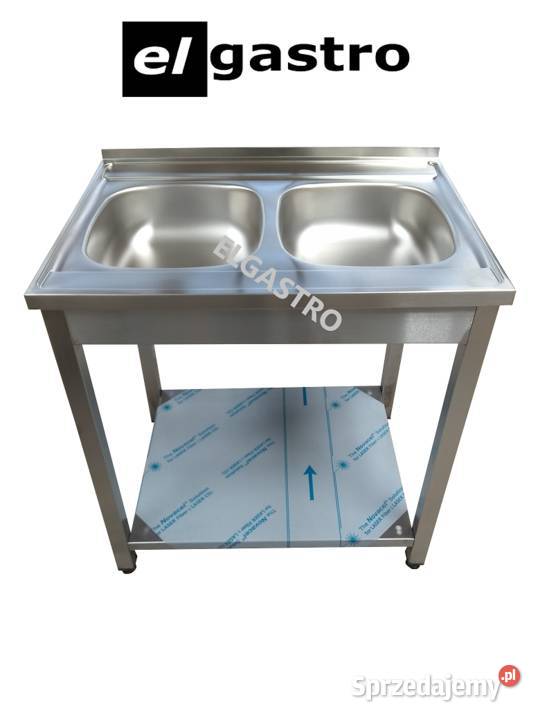 Zlew Gastronomiczny Dwukomorowy 80x60x85 z półką Bytom sprzedam