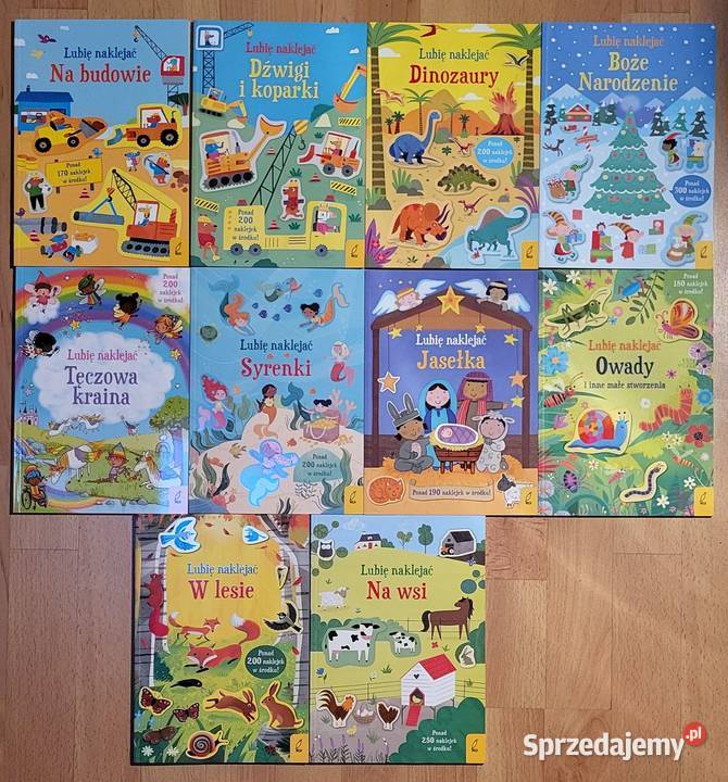 Lubię naklejać Dźwigi i koparki Syrenki Owady Ząbki