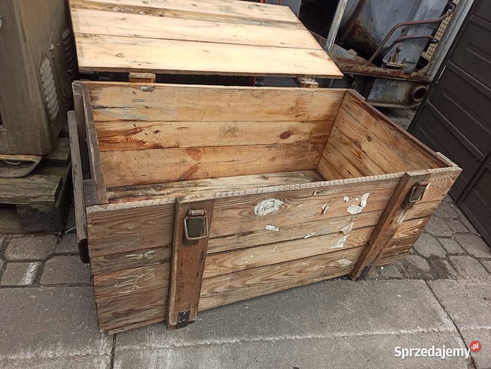 Drewniana skrzynia wojskowa 76x 55x 36 łódzkie Skierniewice