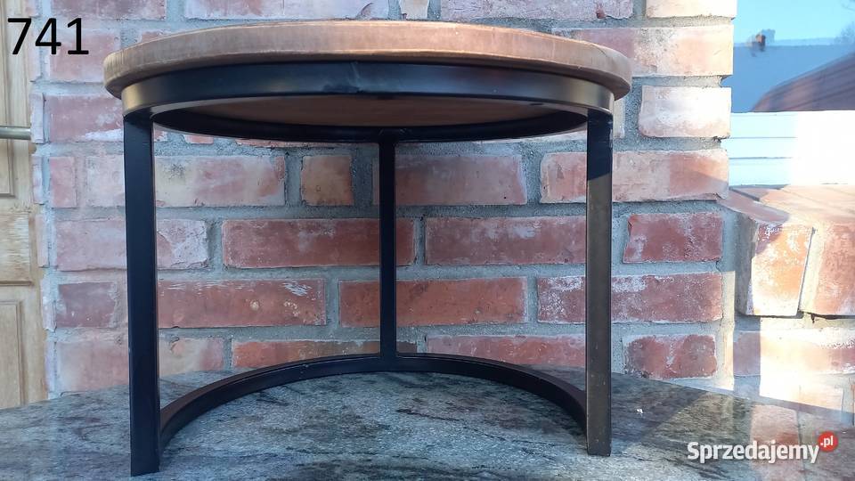 Stolik kawowy Loft lite drewno Kwietnik Stojak Gawroniec