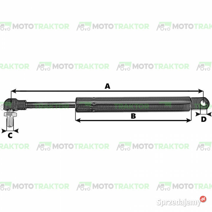 SIŁOWNIK GAZOWY TYLNEJ SZYBY I DRZWI JOHN DEERE nieuszkodzony Łążynek sprzedam
