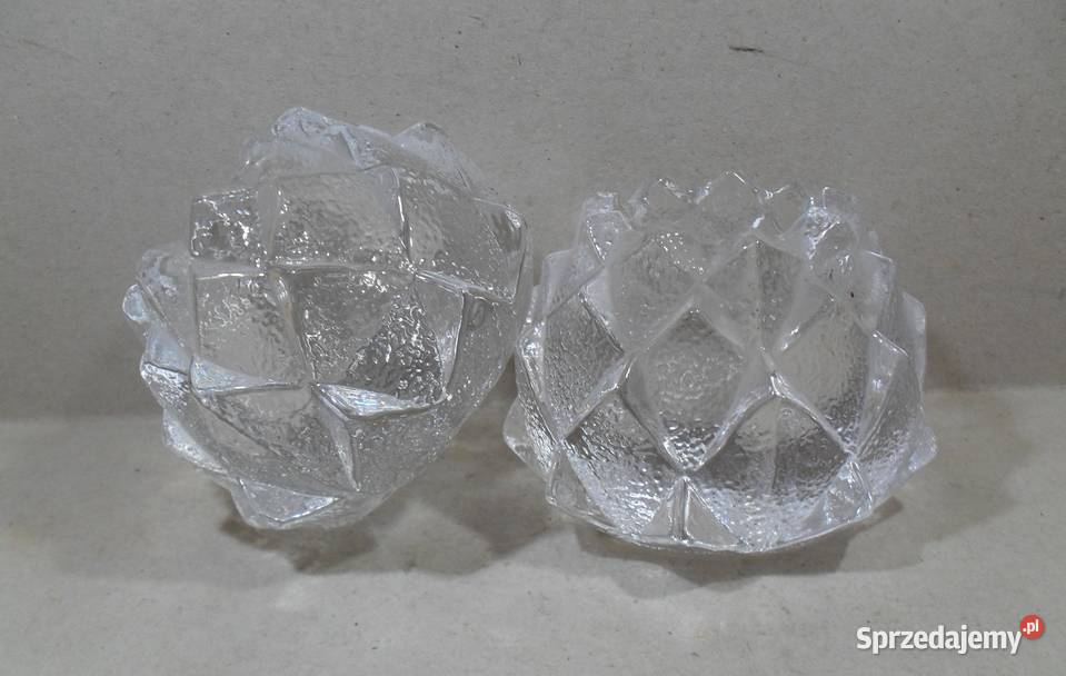 Orrefors Świeczniki Krystałowe Kotte Szyszka 2 mazowieckie sprzedam