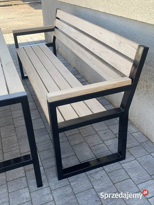 Nowoczesne dębowe meble ogrodowe Loft Stół 2 Dryga