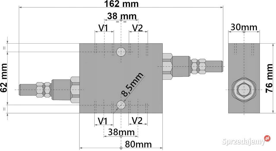ZAWÓR HYDRAULICZNY PRZELEWOWY KRZYŻOWY VAU 12