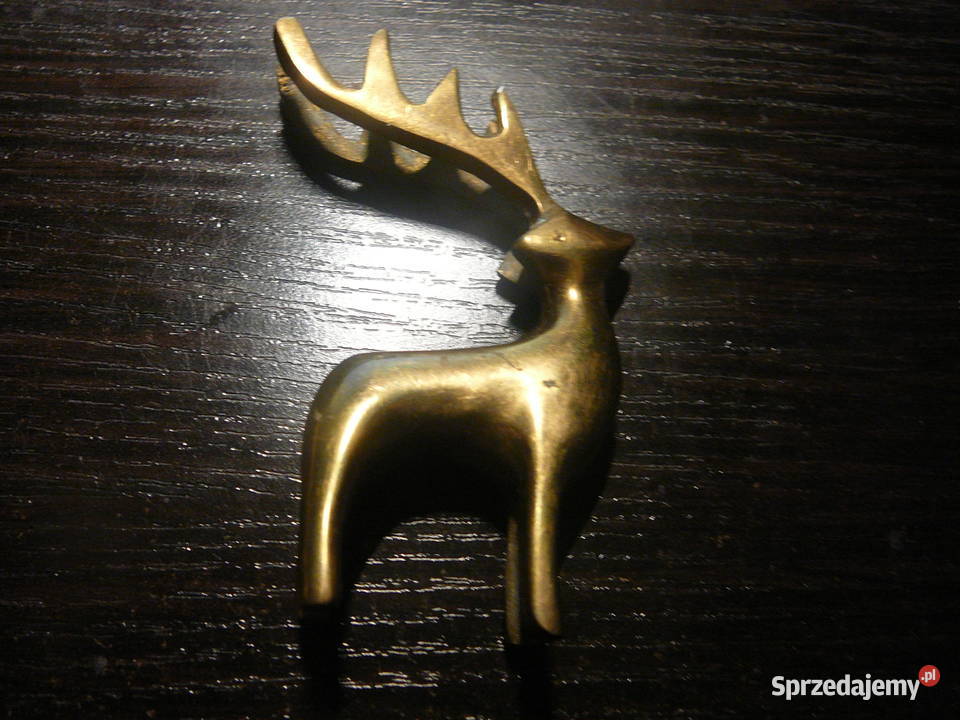 Renifer złoty metal stary dolnośląskie Wrocław