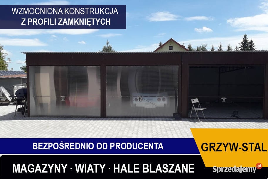 Garaż Blaszany BrązowyGaraże Blaszane Wiata Hale i magazyny Oleśnica sprzedam