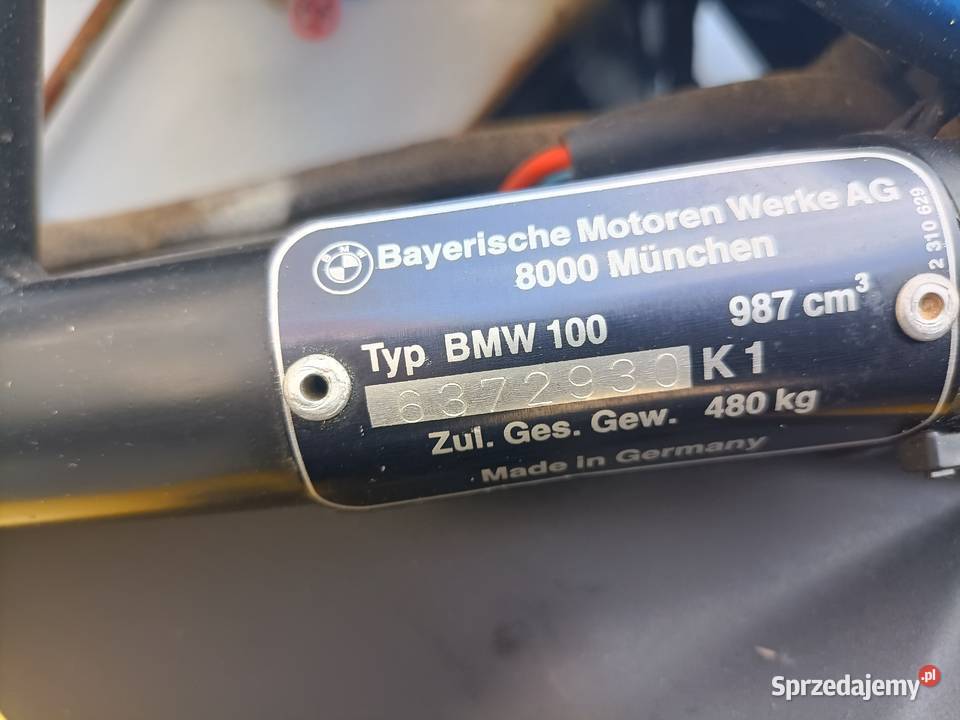 BMW K1 maly przebieg z dokumentami kujawsko-pomorskie Padniewko