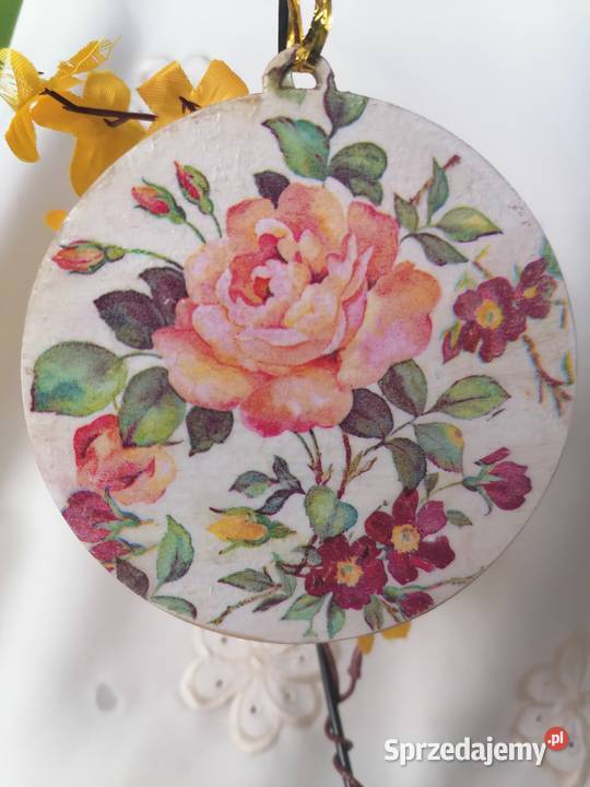 zawieszka róża medalion 10 hand made Sierpc