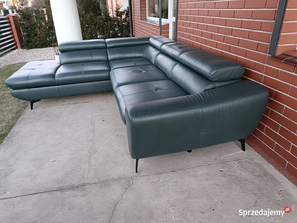 Sprzedam narożnik ze skóry Komplety wypoczynkowe wielkopolskie Konin