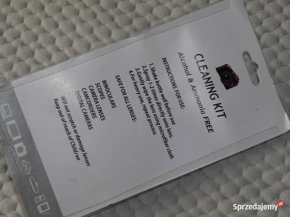 Zestaw do czyszczenia soczewek pompka płyn