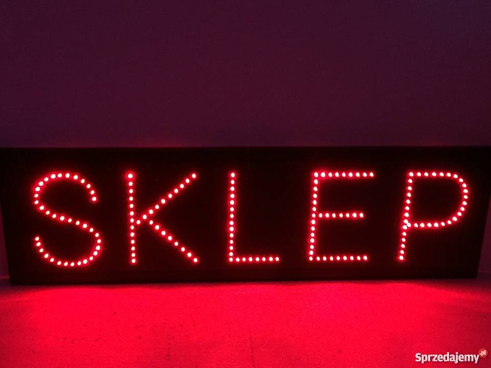 Reklama diodowa SKLEP 105x30 zewnętrzna mazowieckie Pomiechówek