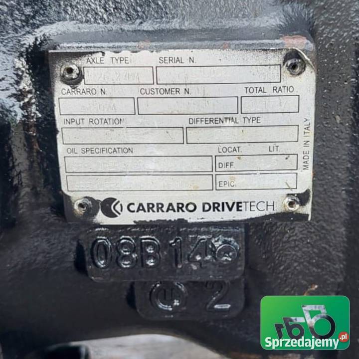 Oś napędowa 635602 Carraro 338903 Deutzfahr 337 Wilkowo