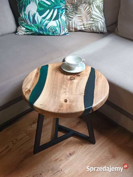 Stolik kawowy żywica epoksydowa orzech włoski 48cm opolskie Opole