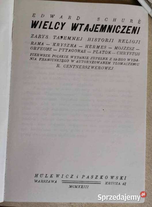 Edward Schure Wielcy Wtajemniczeni Rama miękka Lędziny