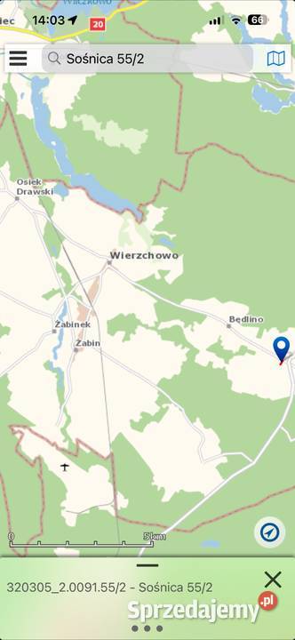 Działka budowlana drodze asfaltowej Sośnica