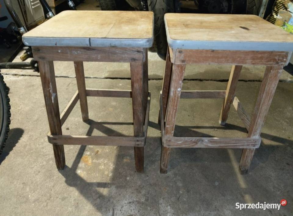 Stołek stołki taborety drewniane 2 sztuki