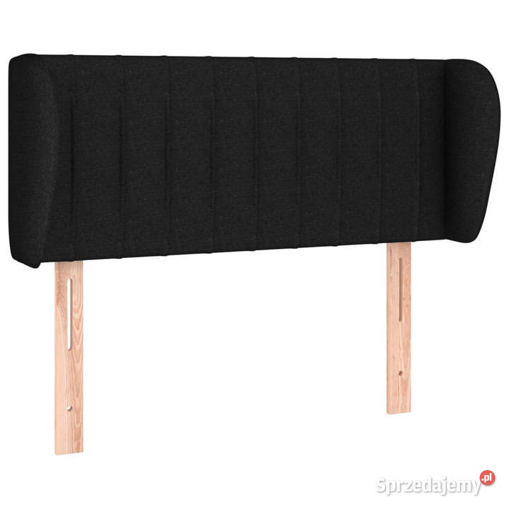 Zagłówek uszak czarny 83x23x7888 tkanina