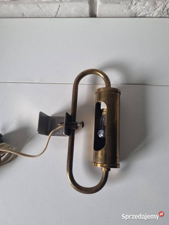 Kinkiet mosiężny lampa ścienna obraz pianino Kinkiety Solnica sprzedam