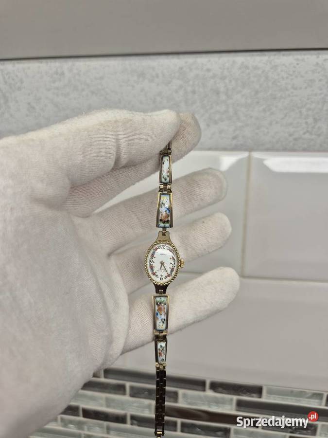 Piękny zegarek porcelanka CzajkaChaika śląskie Chorzów