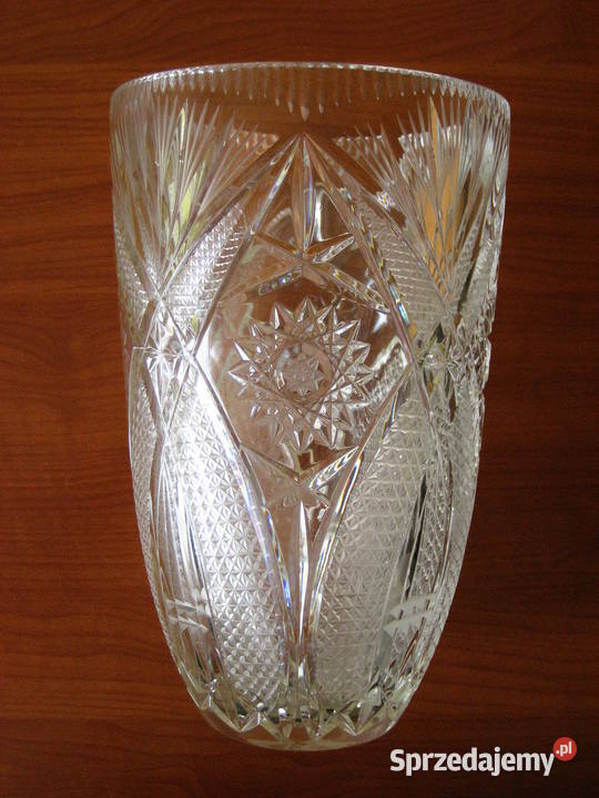 Kryształowy wazon Kryształ PRL Elegancki Wazony Kielce