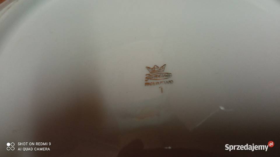 Duże 3 talerze porcelana Huta Karolina