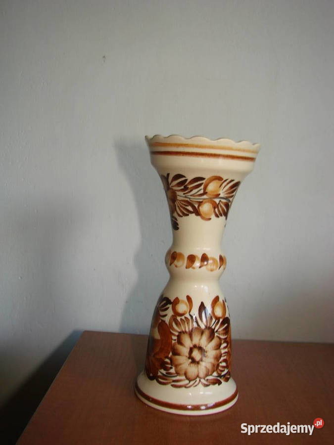 stary fajansowy świecznik Pruszcz Gdański