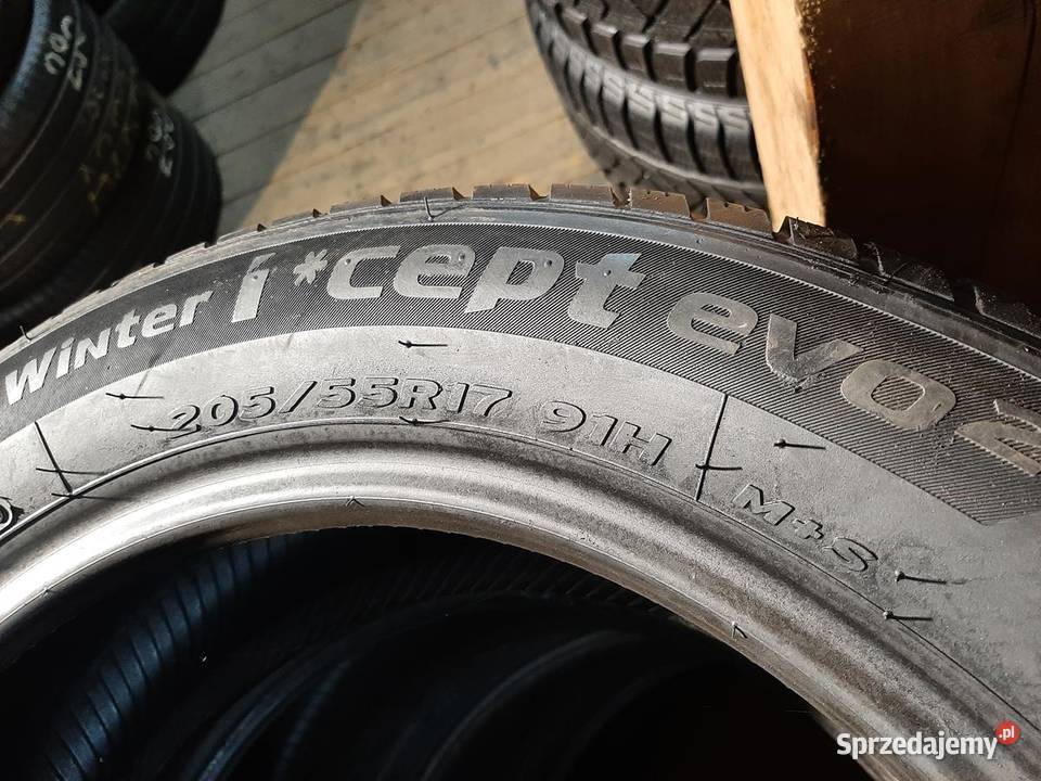 4x Opona UŻYWANA ZIMOWA 20555R17 HANKOOK 119 Zaścianki