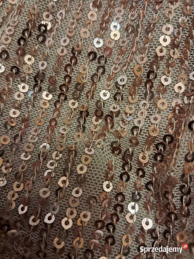 Złota sukienka z cekinami łódzkie Łódź