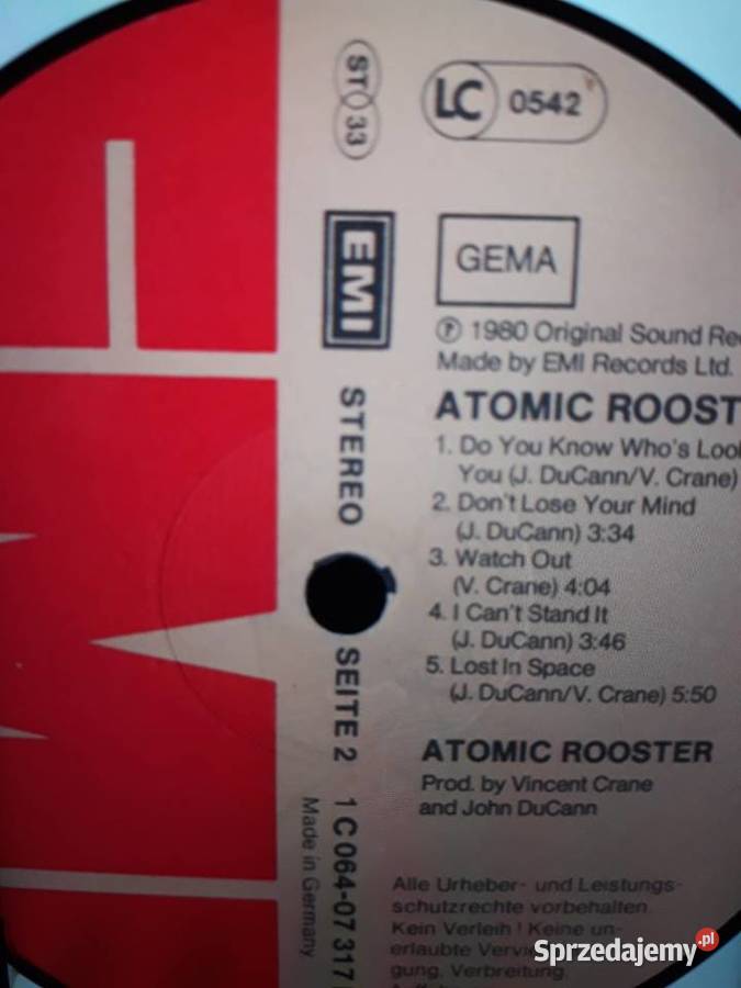 Archiwum hard rocka ATOMIC ROOSTER Atomic Rzeszów