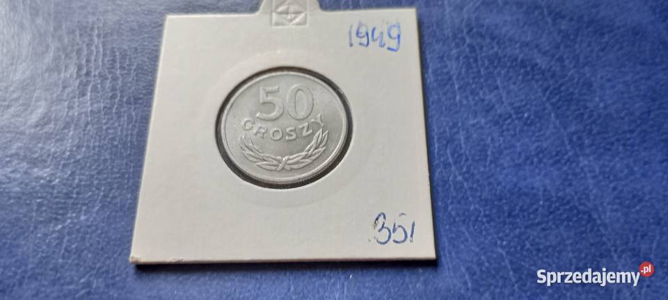 Stare monety 50 groszy 1949 AL skrętka PRL Antyki, Sztuka, Kolekcje Lesko sprzedam