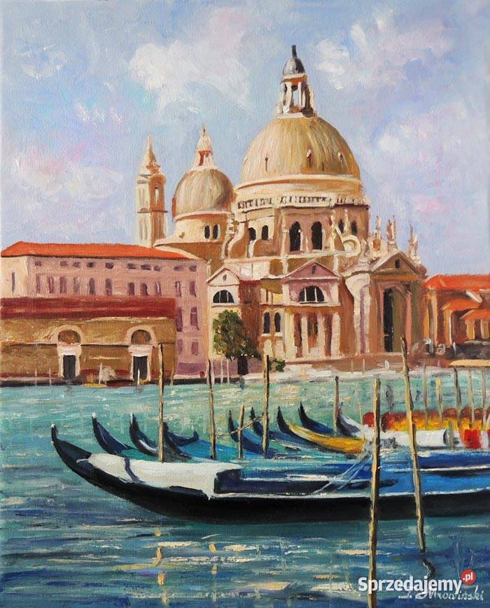 Obraz olejny Wenecja z ramą Tomasz Mrowiński łódzkie Łódź
