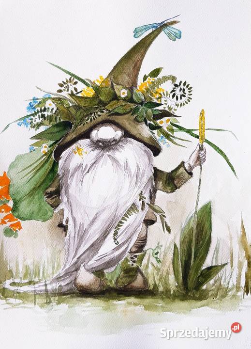 SOBÓTKOWY SKRZAT akwarela artystki Adriany Laube Katowice sprzedam