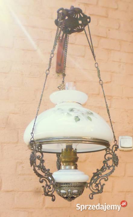 Przedwojenna Lampa Naftowa Wisząca Katowice