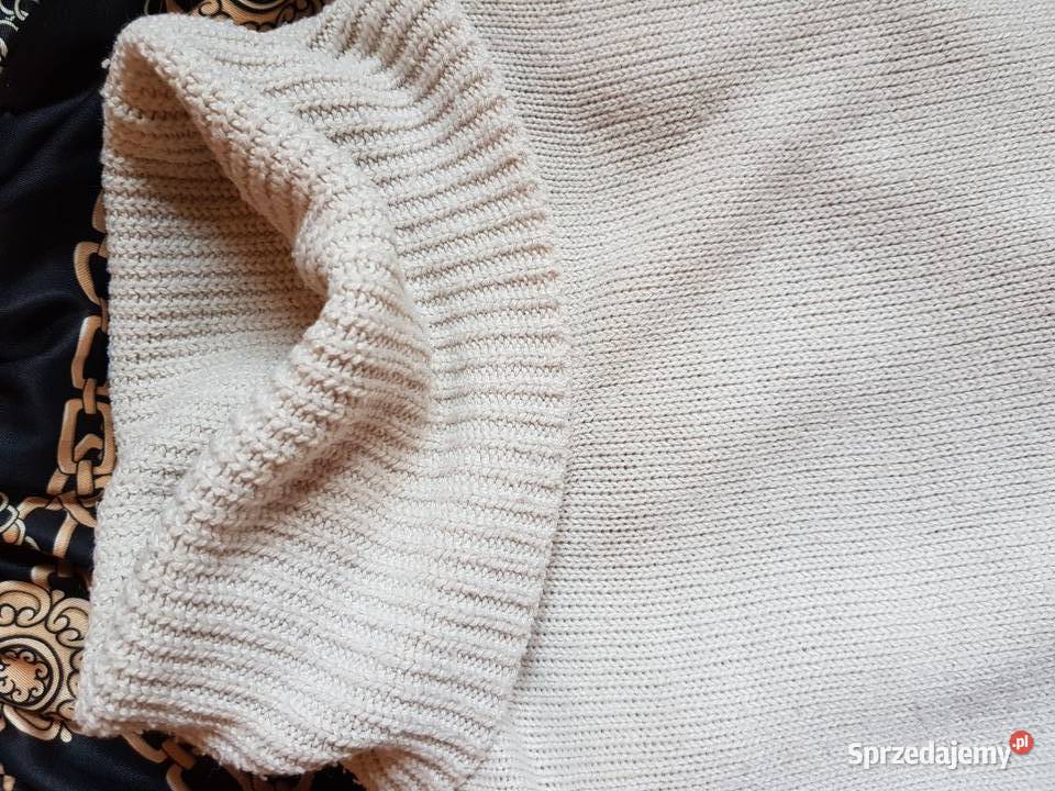 golf sweter gruby ciepły beżowy kremowy kardigan brązowy/beżowy świętokrzyskie Kielce
