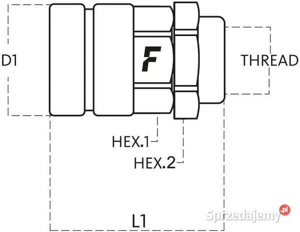 Szybkozłącze gniazdo CVE1GASF Kamionna