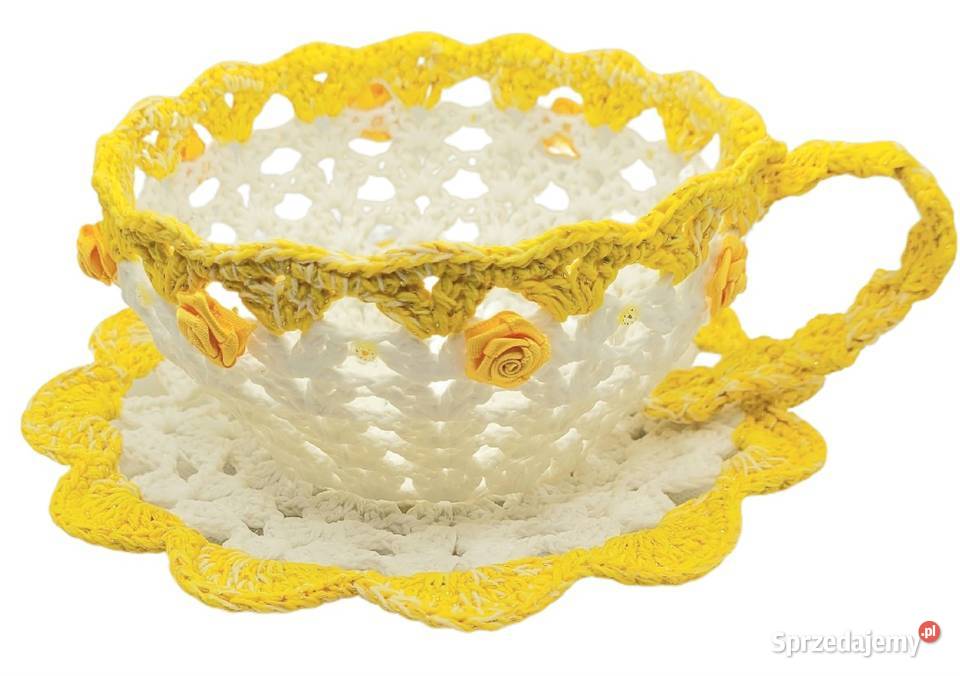 Filiżanka na słodycze ręcznie wykonana biały Krzywaczka