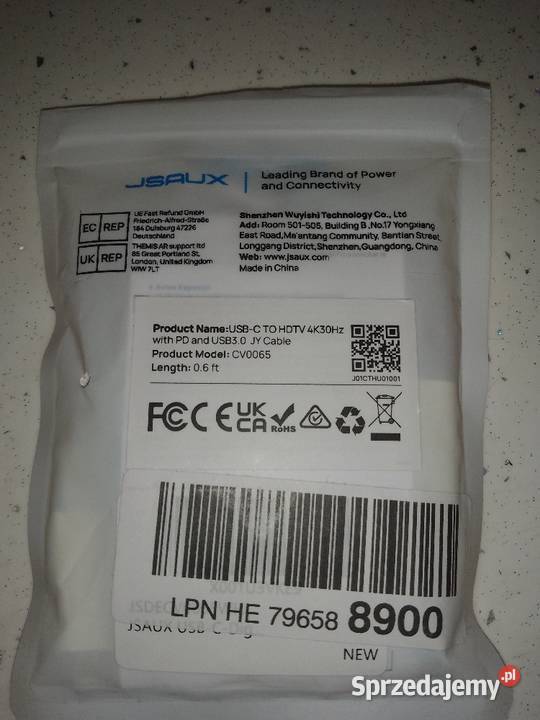 Adapter JSAUX z USBC na HDMI cyfrowy kujawsko-pomorskie Grudziądz sprzedam