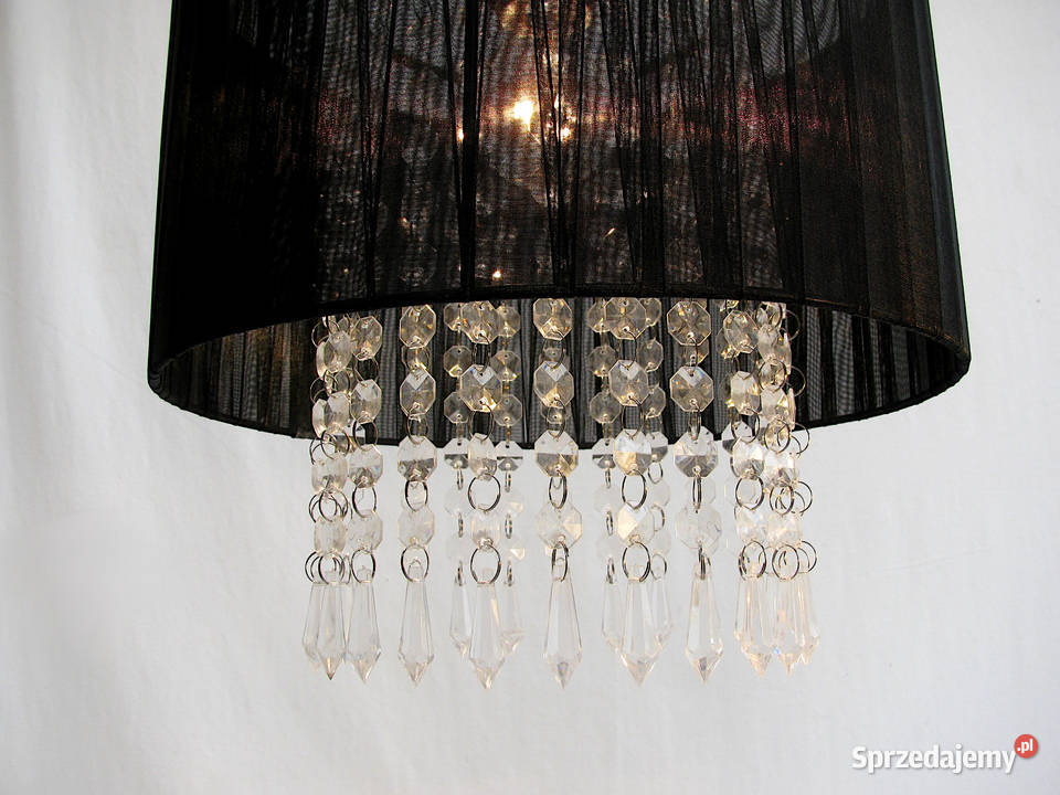 Lampa wisząca czarna kryształki II Szczecinek