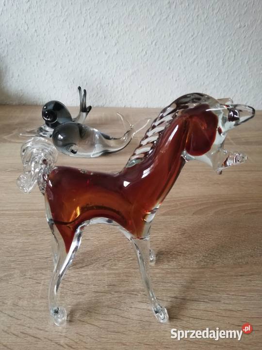 Szklane figurki przyciski do papieru Gorlice