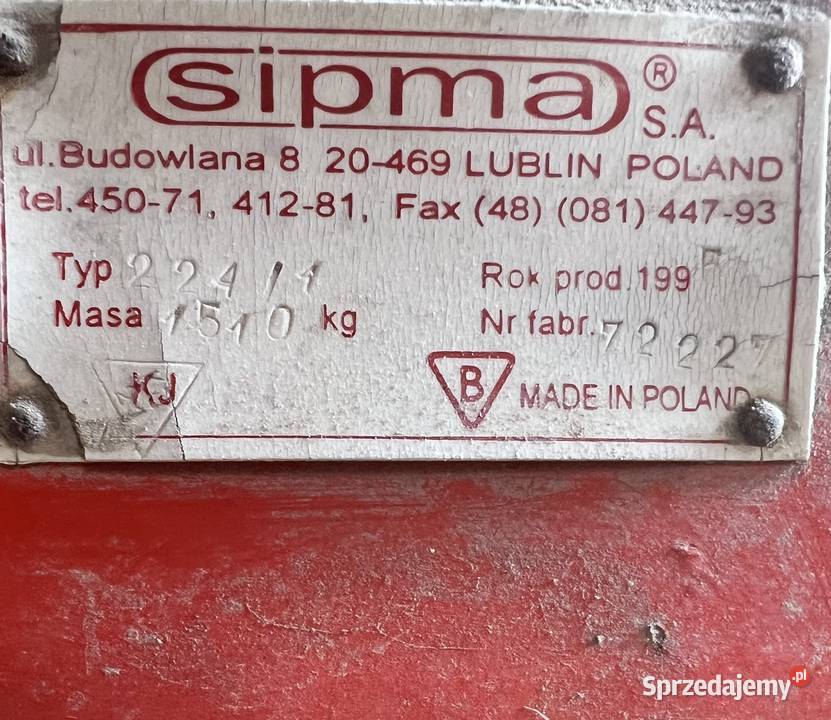 Prasa sipma Dobrowola sprzedam