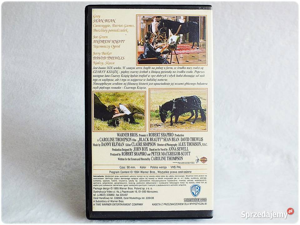 Kaseta VHS Czarny Książę Black Beauty Film na lektor Żary