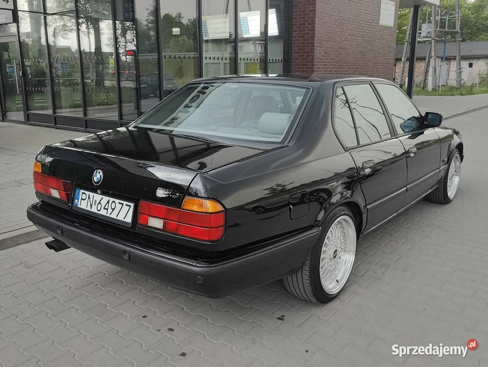 Bmw 730i E32 v8 M60b30 LPG shadowline szare skórzana tapicerka