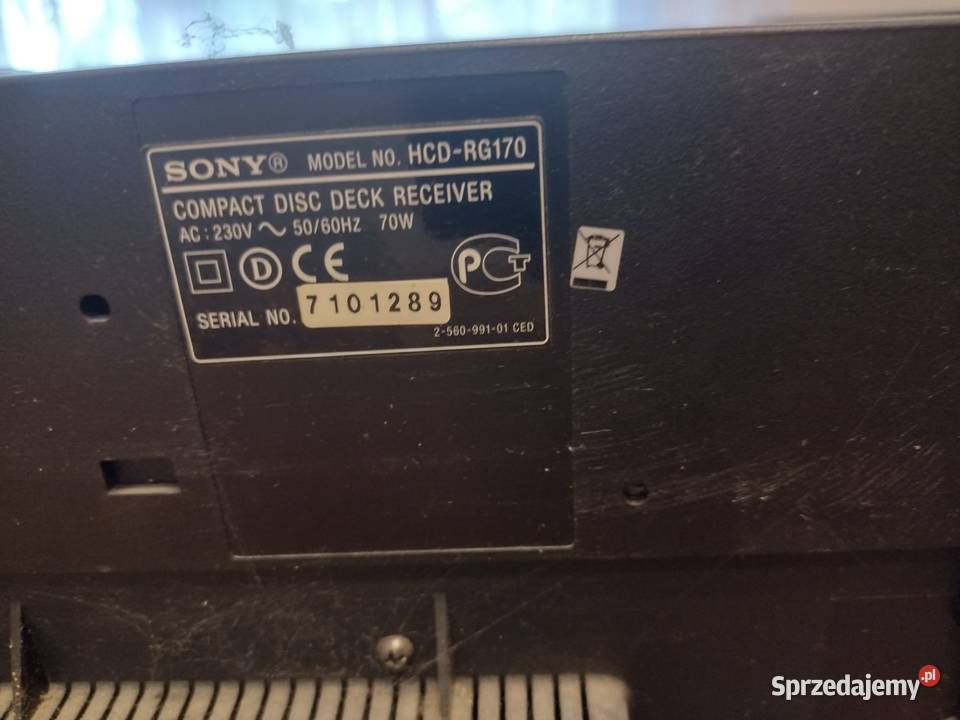 Sony HCDRG170 wieża z kolumnami Mogilno sprzedam
